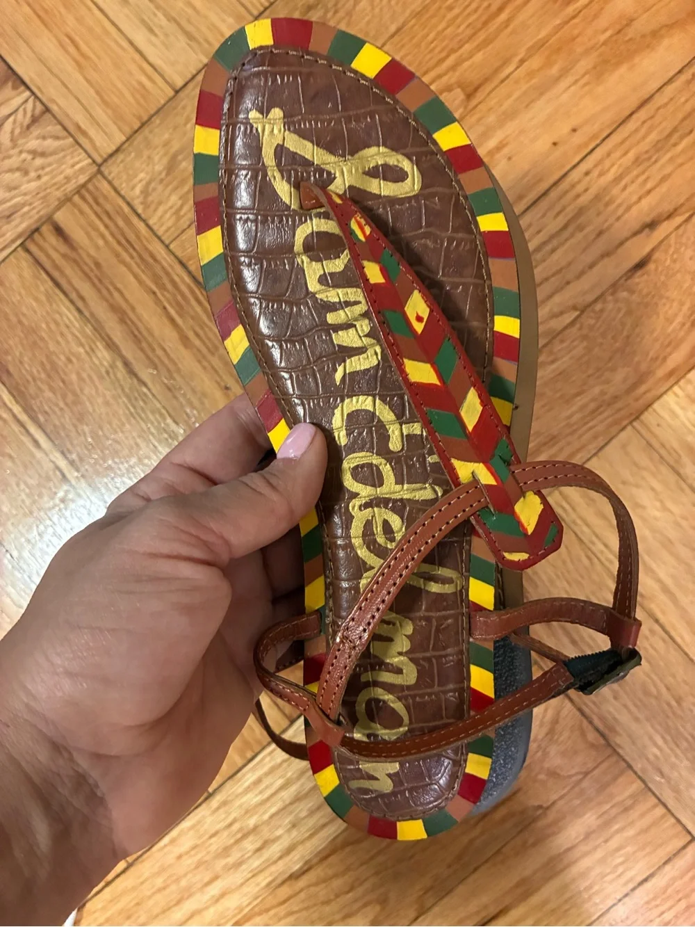NWOT Sam Edelman Brown Multi-Color Women’s Strappy Sandals